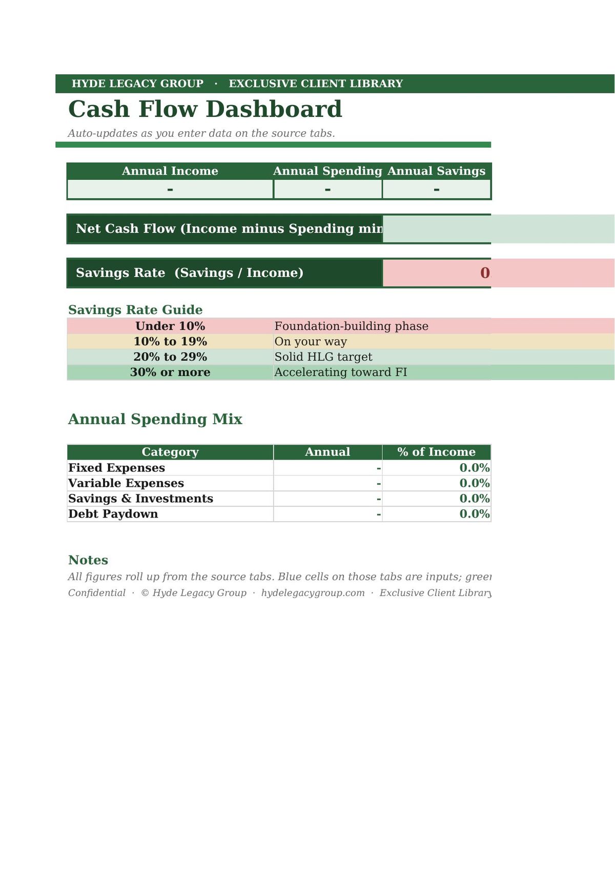 Cover of the Monthly Cash Flow Tracker workbook